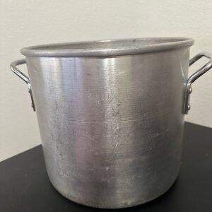 Classic Silver Cooking Pot with Handles
